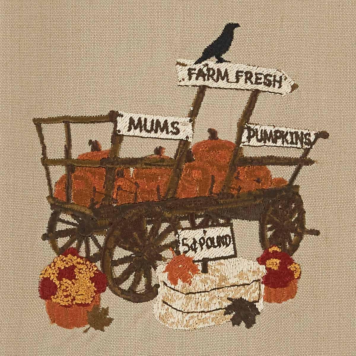 Pumpkin Wagon Embroidered Dishtowel • Your Western Decor