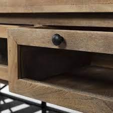 Rustic Industrial Wood Kitchen Island on Wheels - Your Western Decor, LLC