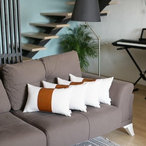 Vegan Faux Leather Square Accent Pillow Cover (Set of 4) - Your Western Decor, LLC