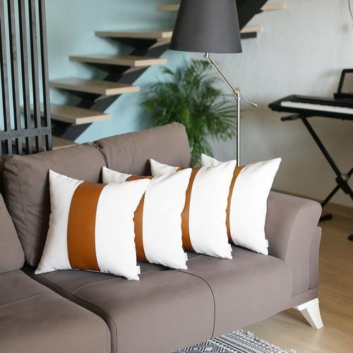 Vegan Faux Leather Square Accent Pillow Cover (Set of 4) - Your Western Decor, LLC