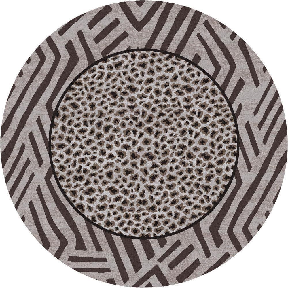 Saharan Roots Leopard 8' Round Area Rug - Made in the USA - Your Western Decor
