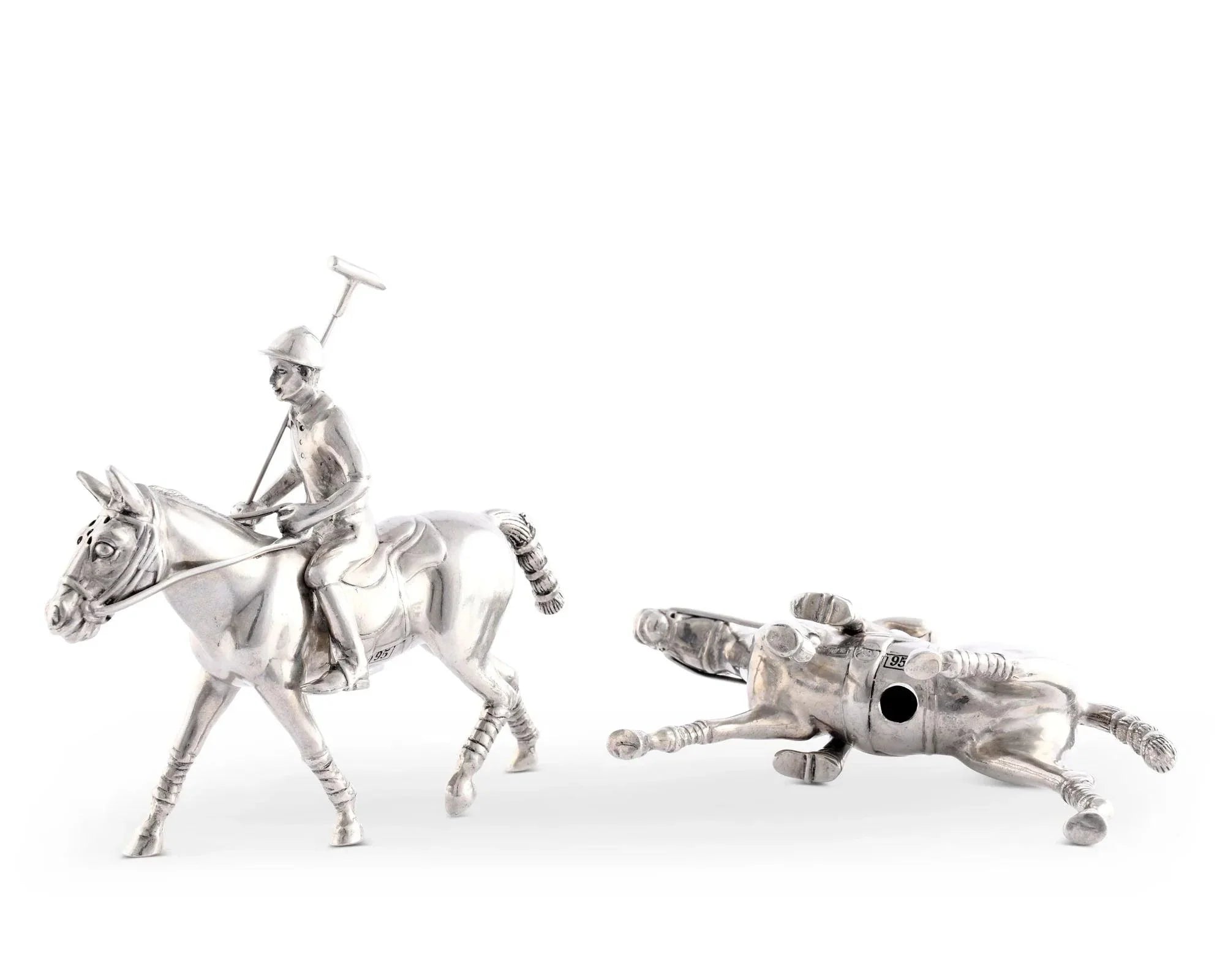 Polo Player Pewter Salt & Pepper Set | Your Western Decor