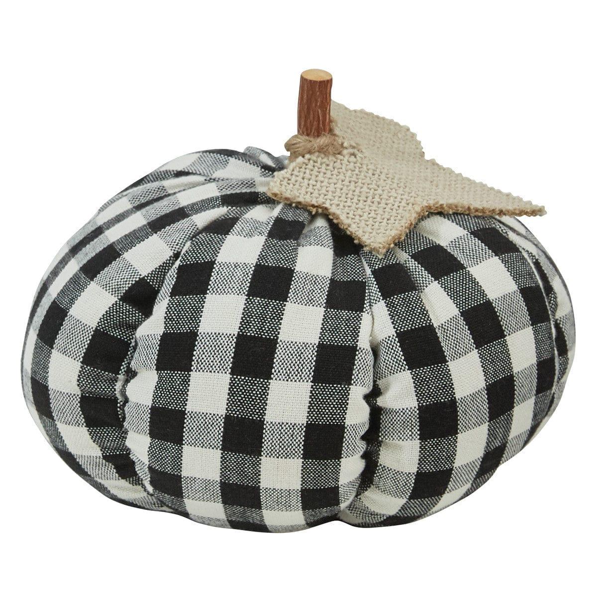 Black & Cream Check Pumpkin • Your Western Decor