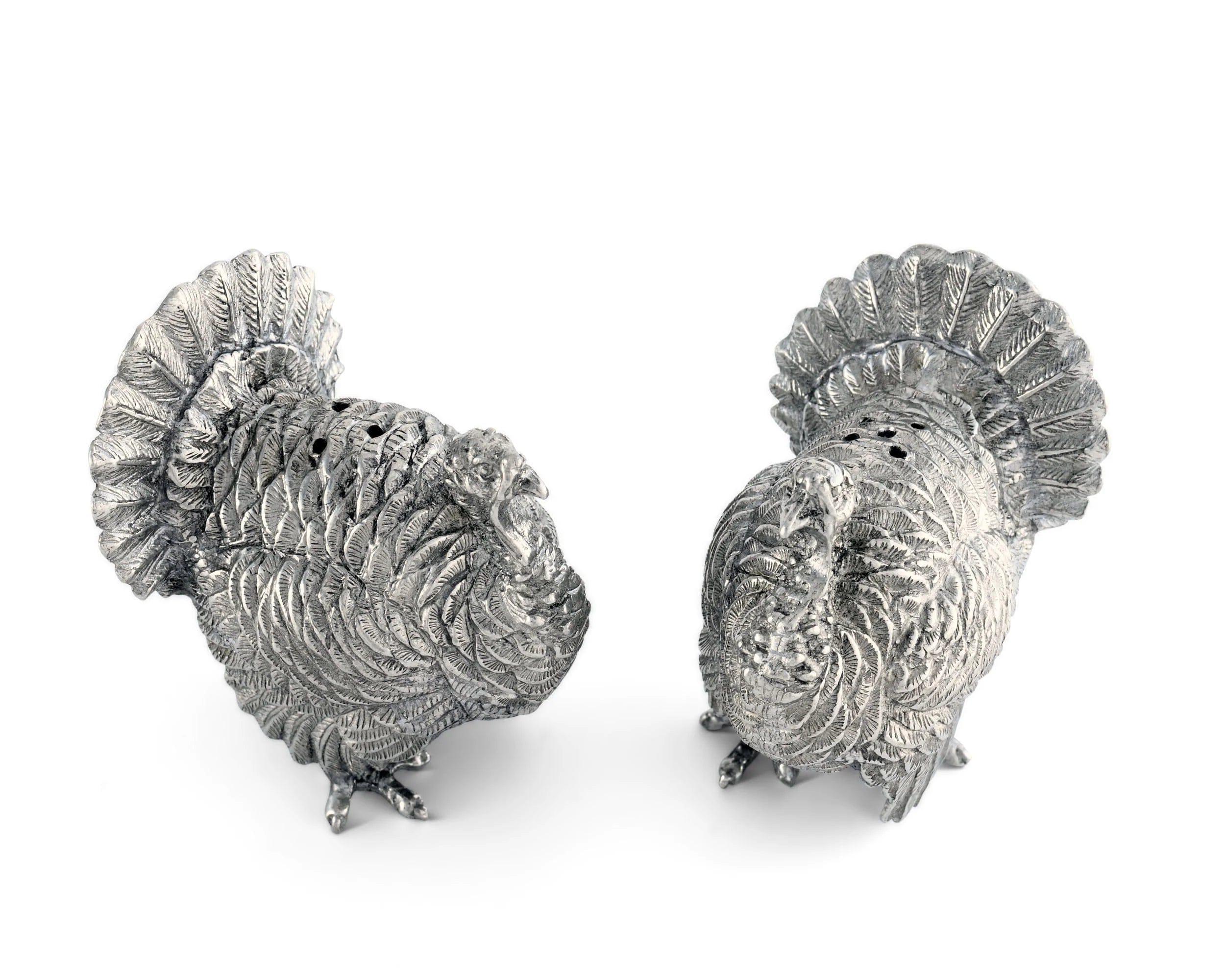 Pewter Thanksgiving Turkey Salt & Pepper Shakers • Your Western Decor