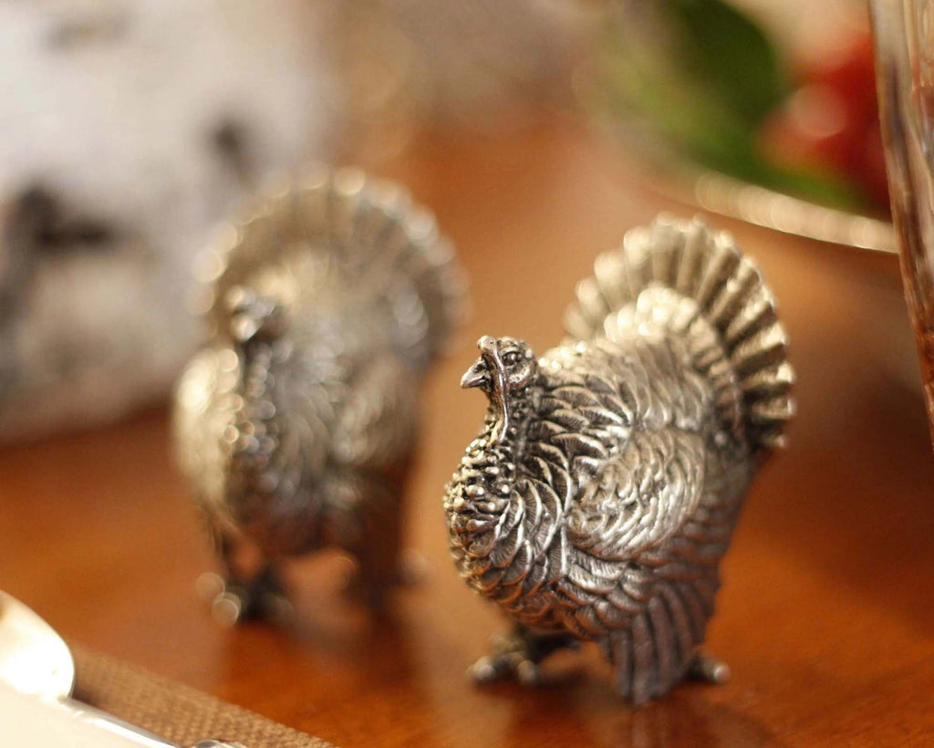 Pewter Thanksgiving Turkey Salt & Pepper Shakers • Your Western Decor