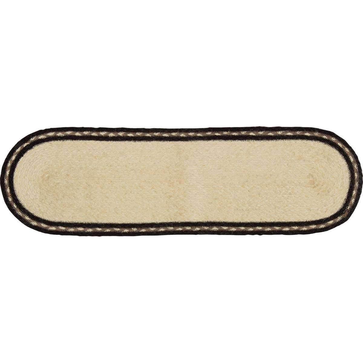 Sawyer Mill Charcoal Poultry Jute Stair Tread Oval Latex 8.5x27 - Your Western Decor, LLC