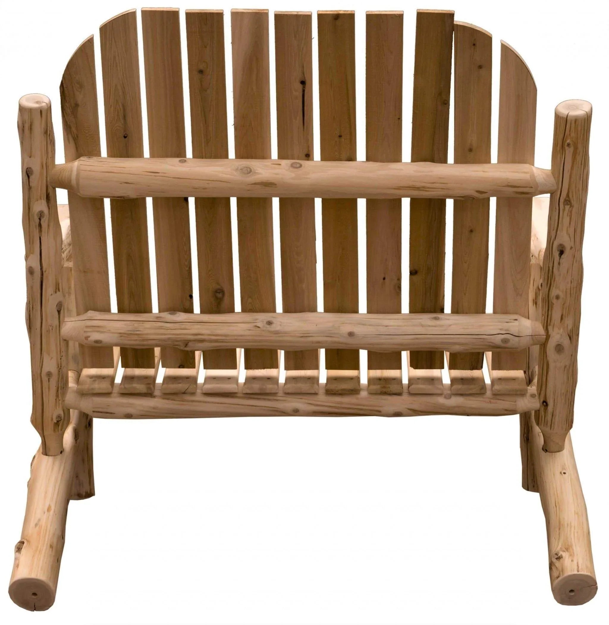 Rustic cedar adirondack double lawn chair back - Made in the USA - Your Western Decor