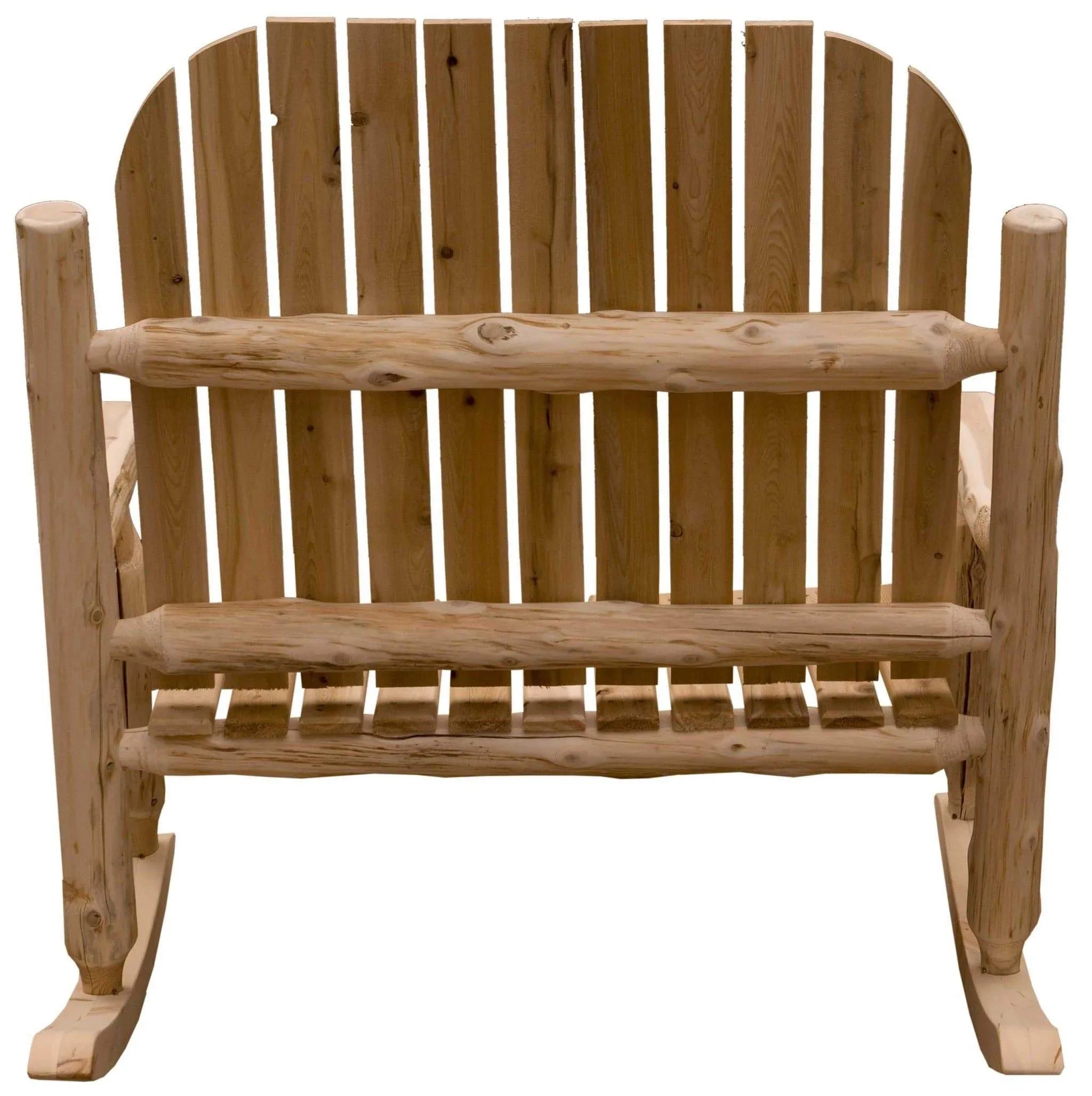 Adirondack cedar 2 person rocking chair back - Your Western Decor