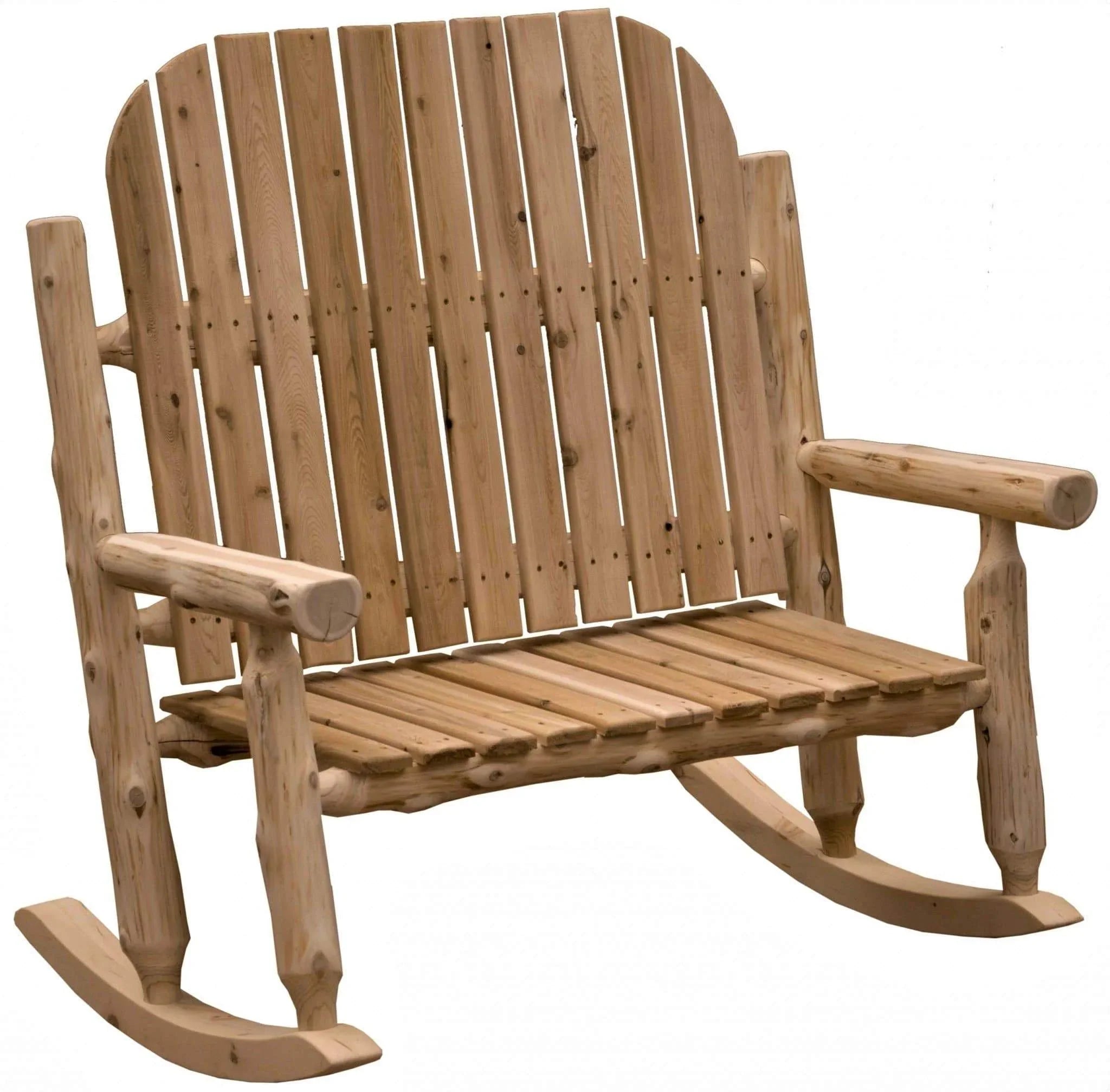 Natural Cedar 2 Person Adirondack Rocker - Your Western Decor