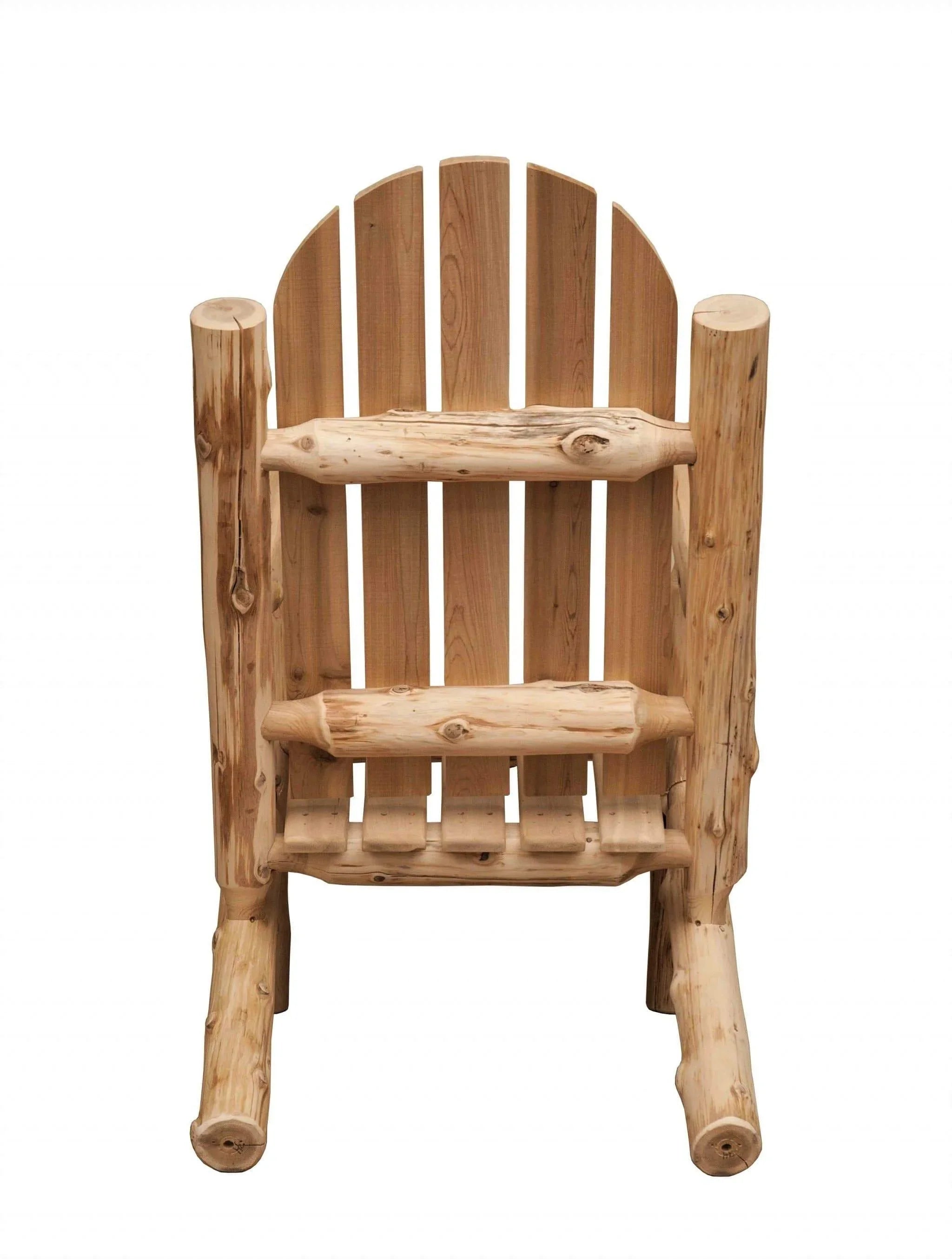 Rustic adirondack cedar wood arm chair back - Made in the USA - Your Western Decor