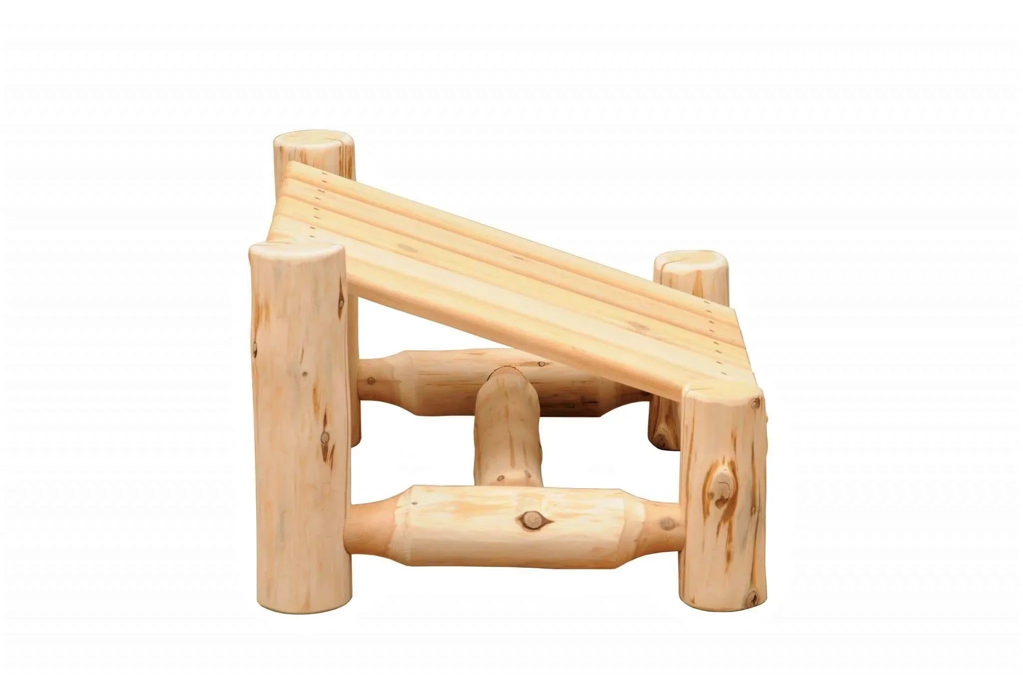 Adirondack rustic log ottoman - Made in the USA - Your Western Decor