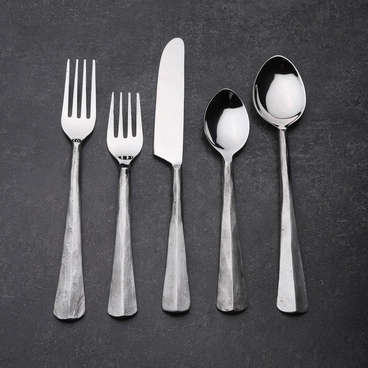 Aged Flatware Set - 18/8 stainless steel flatware - Your Western Decor