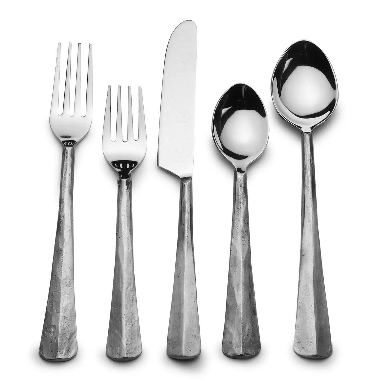 Aged Flatware Set - 18/8 stainless steel flatware - Your Western Decor
