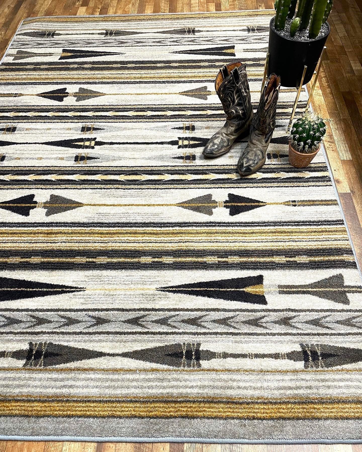 Arrows pass area rug detail - American Made Rugs - Your Western Decor