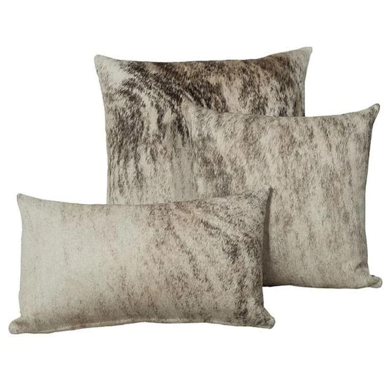 Light brindle cowhide throw pillows. Brazilian. 3 sizes - Made in the USA - Your Western Decor.
