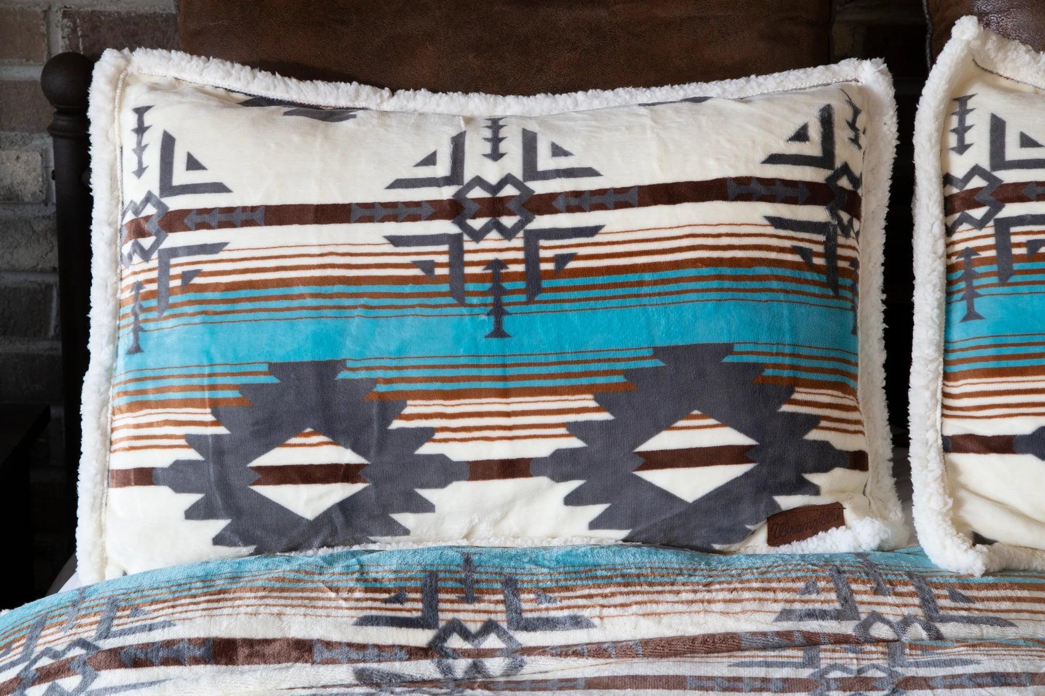 Aztec Sky Southwest Sherpa Comforter Set included pillow shams - Your Western Decor