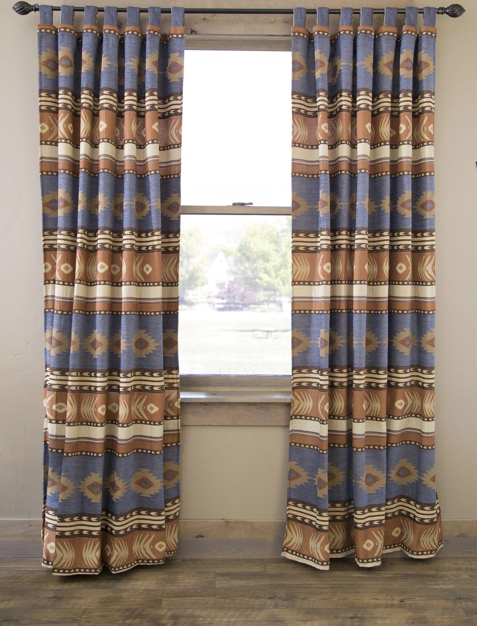 Badlands Blue Southwest Draperies - Your Western Decor