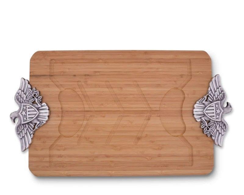 American Bald Eagle Bamboo and Pewter Carving Board - Your Western Decor