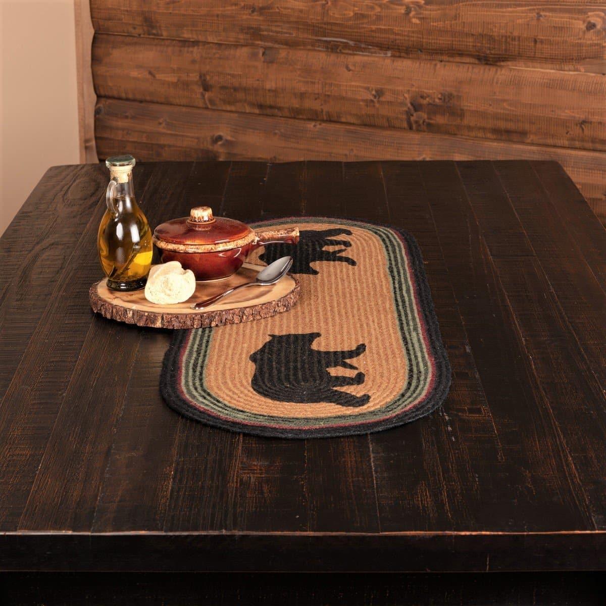 Wyatt Stenciled Bear Jute Table Runner