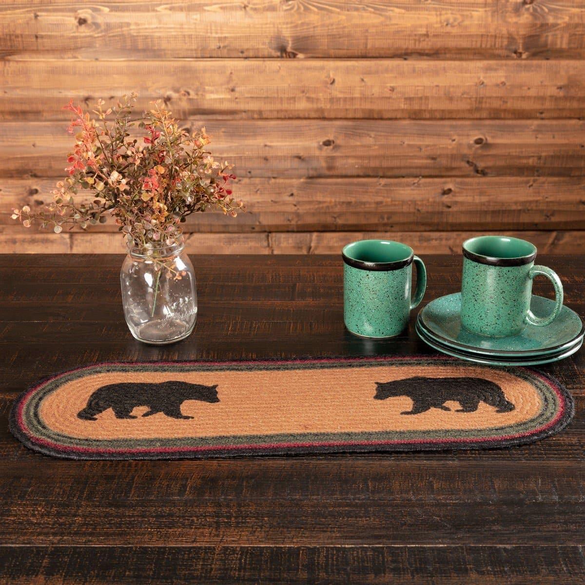 Wyatt Stenciled Bear Jute Table Runner