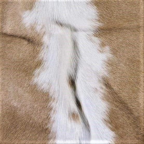 Beige and white cowhide rug sample - Your Western Decor