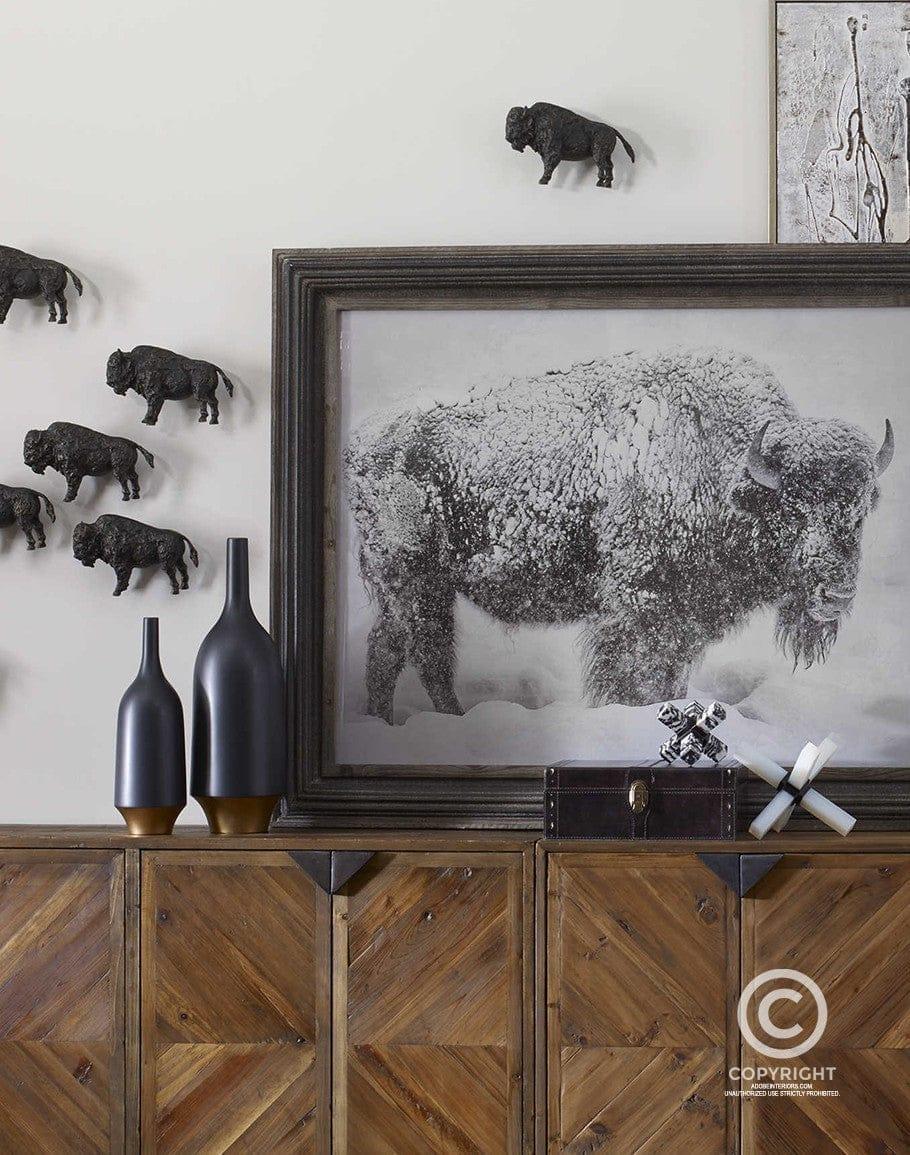 Bison Iron Wall Sculpture - Your Western Decor, LLC