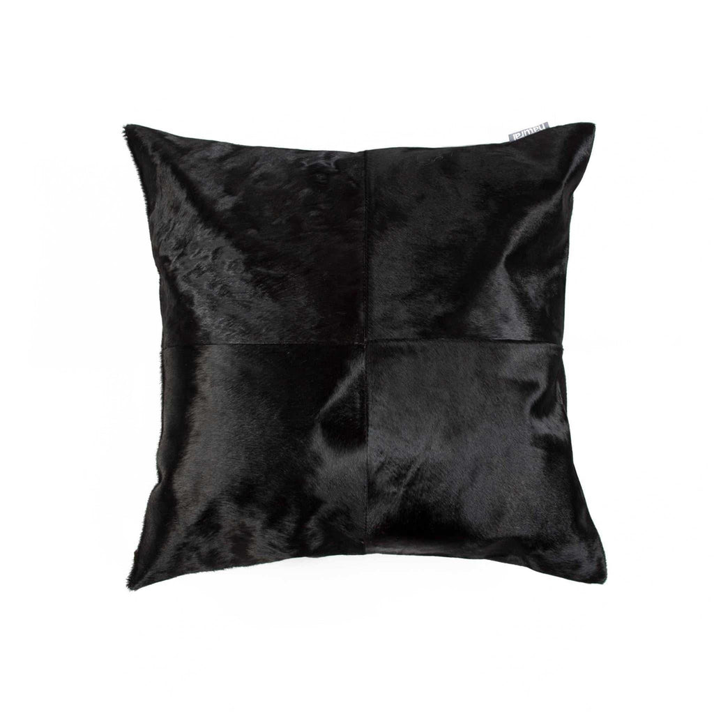 4 panel black cowhide accent pillow. Your Western Decor