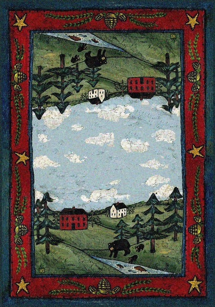 Black Bear Creek Rug 5x8 made in the USA - Your Western Decor