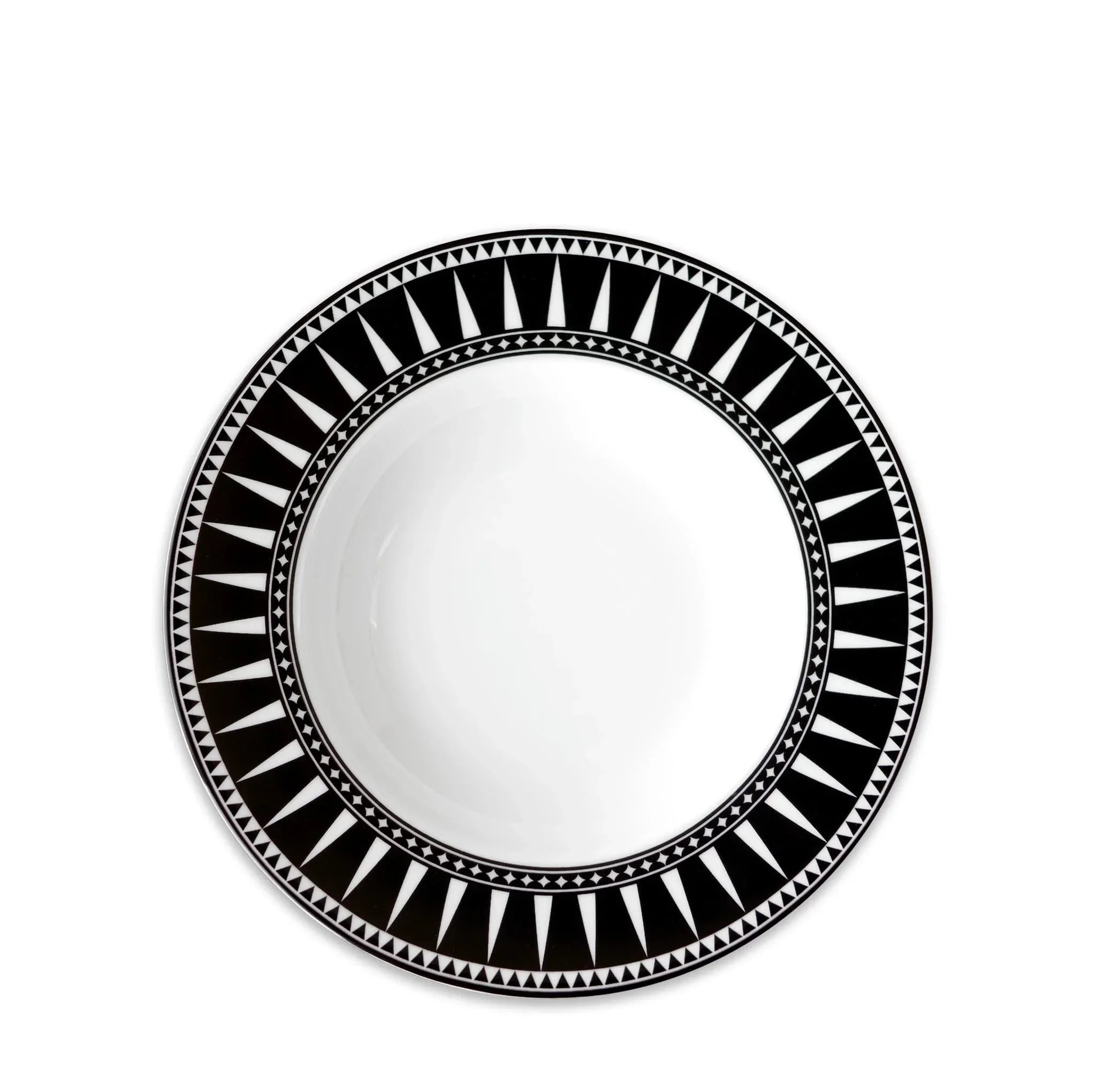 Black Burst Porcelain Soup Bowl - Your Western Decor, LLC