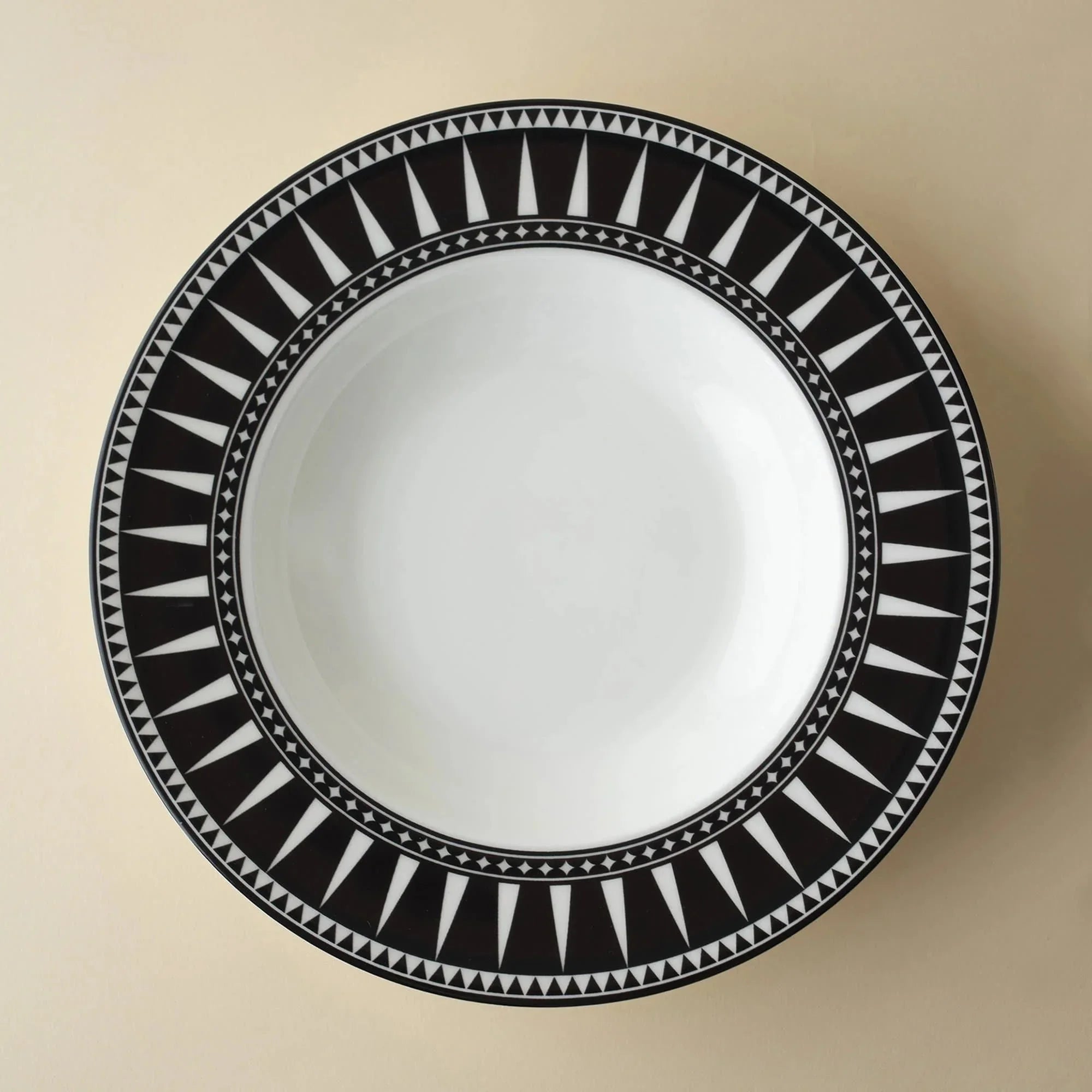 Black Burst Porcelain Soup Bowl - Your Western Decor, LLC