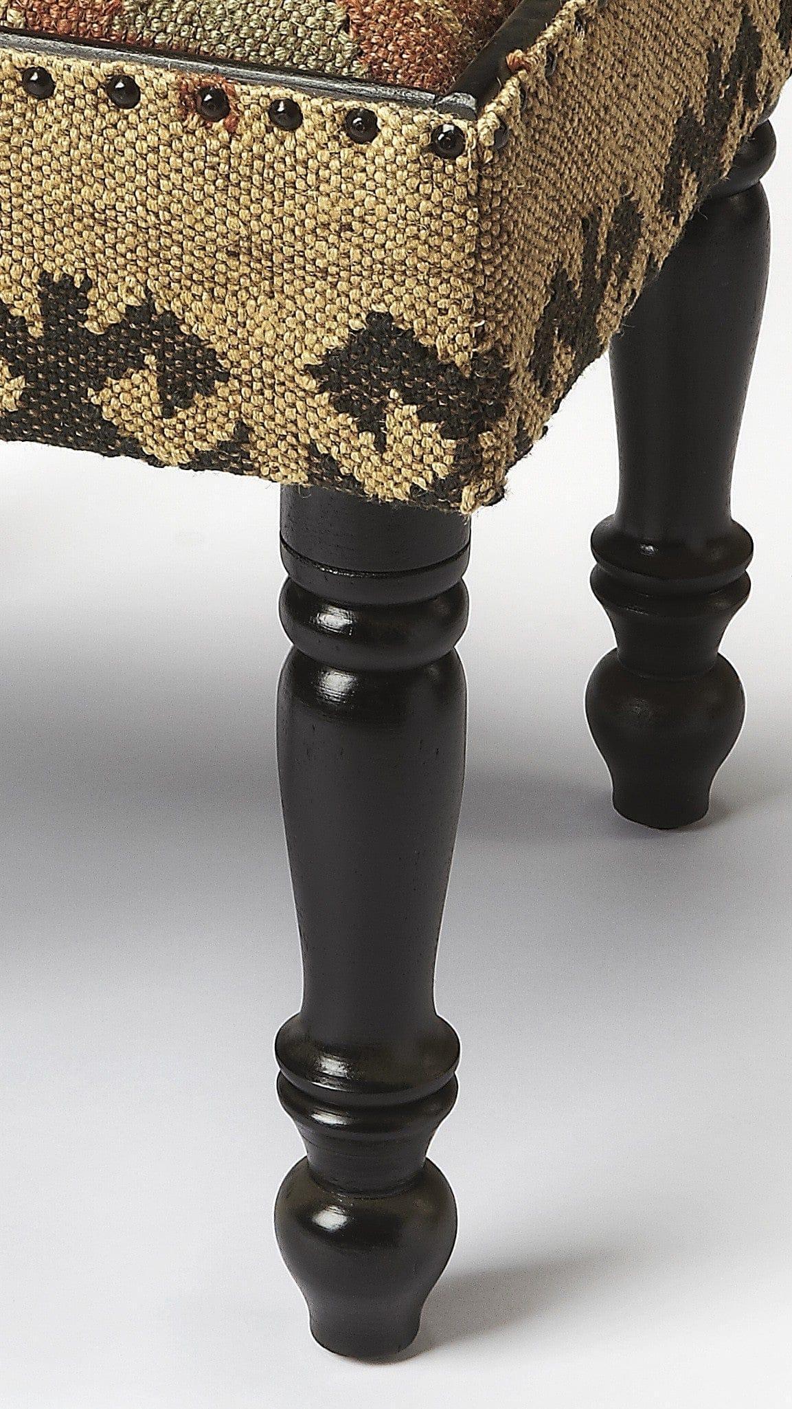 Southwest design Boho Jute Storage Stool leg detail - Your Western Decor