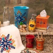 Bonita Spanish bathroom collection. Colorful floral prints. Your Western Decor