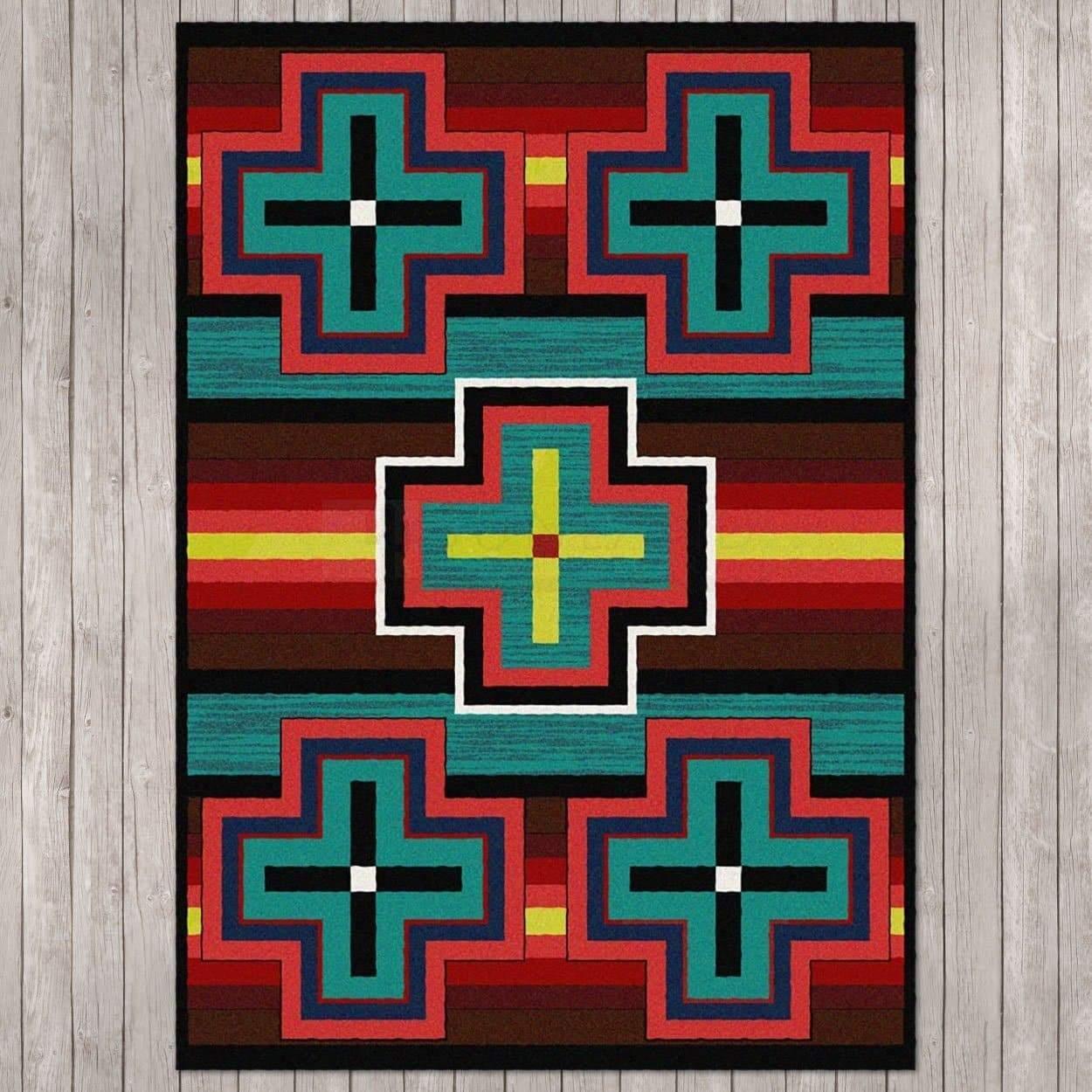 Southwest bright colors area & accent rugs. Made in the USA. Your Western Decor