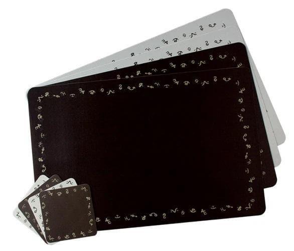 Reversible plastic western placemats and coasters set. Your Western Decor