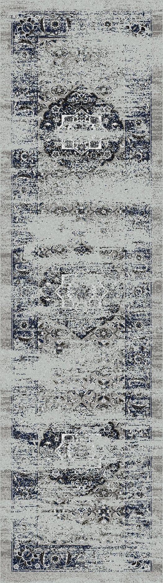 Bristol Mist Distressed Blue/Grey Floor Runner - Your Western Decor, LLC