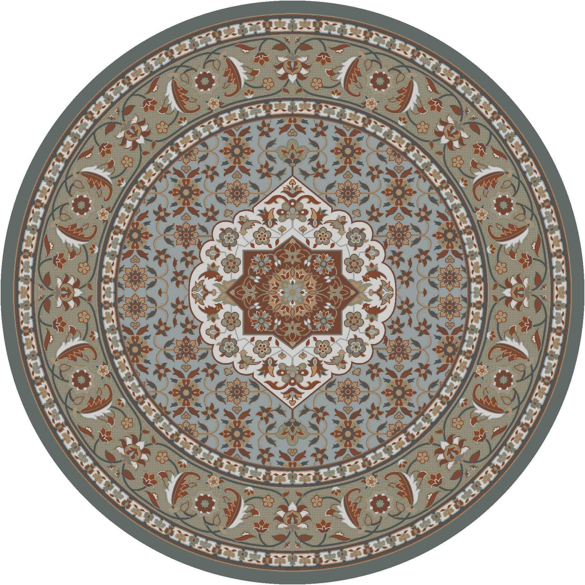 Bristol traveler 8' round area rug made in the USA - Your Western Decor, LLC