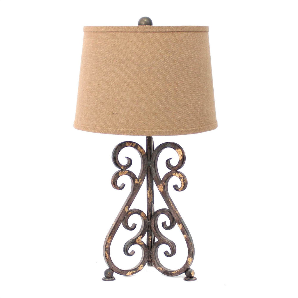 bronzed antiqued metal table lamp - Your Western Decor
