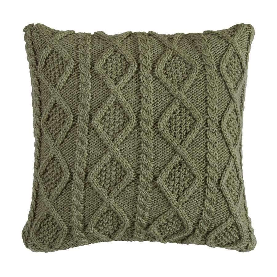 Sage color knitted throw pillow - Your Western Decor