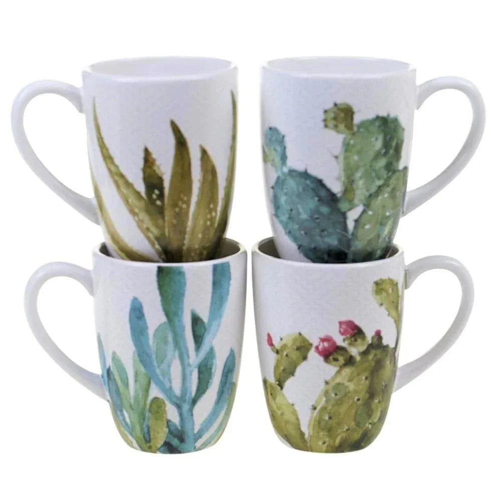 cactus and succulent print mug set - Your Western Decor
