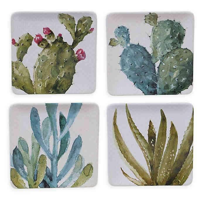 succulent plates Cactus and Succulent Design Dessert Plates