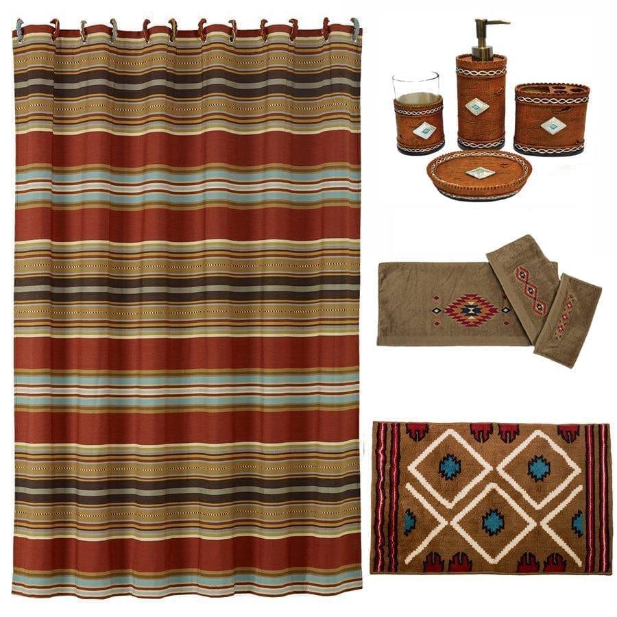 Socorro 9 PC Bath Accessory and Del Sol Mocha Towel Set | Your Western Decor