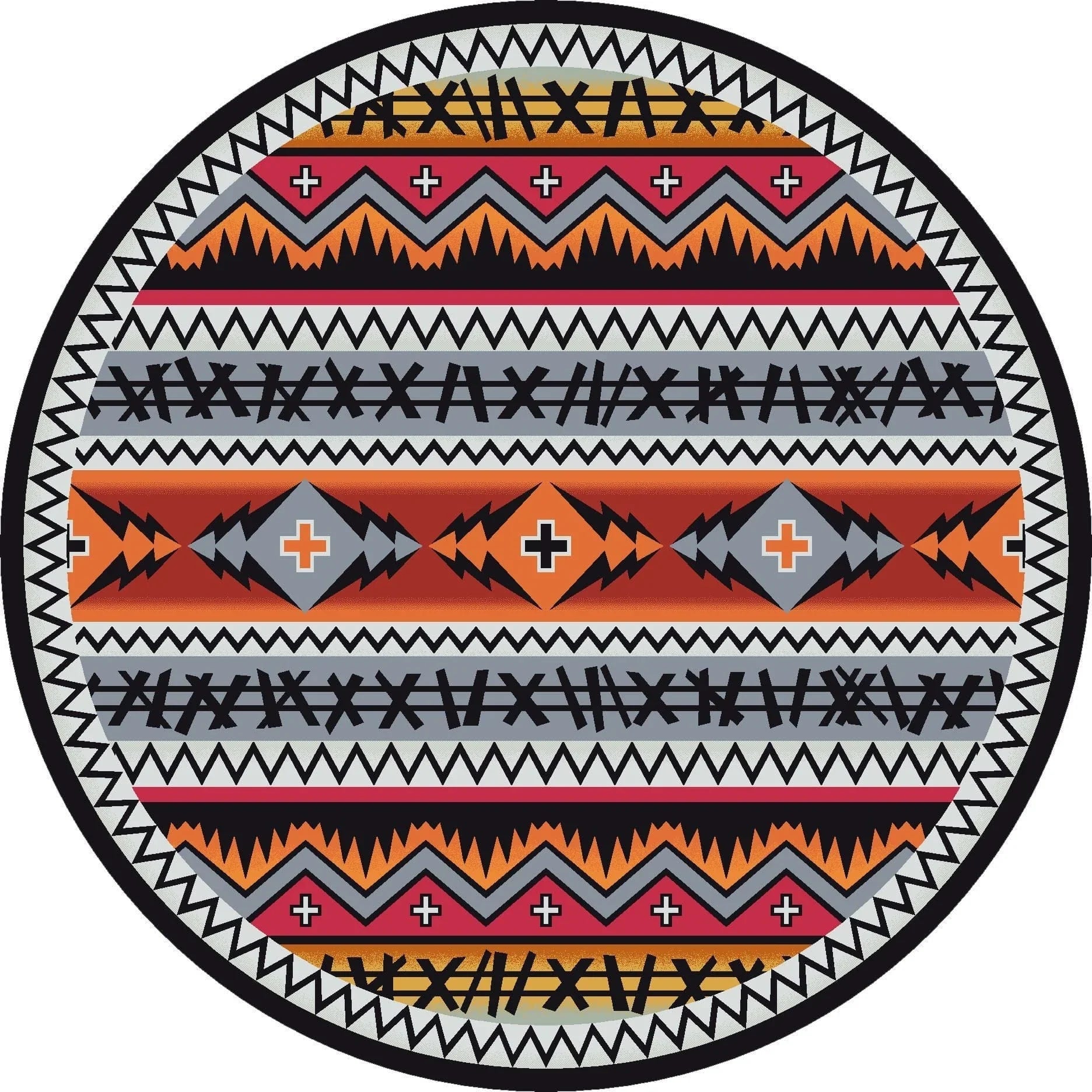 Captain Pumpkin Spice Round Area Rug made in the USA - Your Western Decor