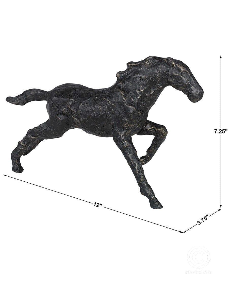 Cast Iron Mustang Wall Sculpture - Your Western Decor, LLC