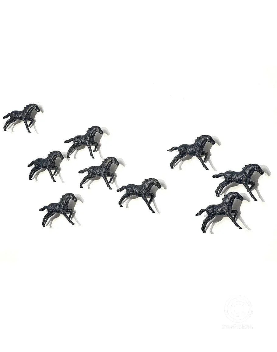 Cast Iron Mustang Wall Sculptures - Your Western Decor, LLC