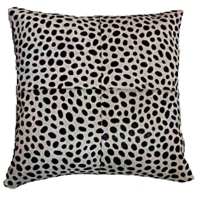 Cheetah Print on White Cowhide Accent Pillows 18" x 18" - Your Western Decor
