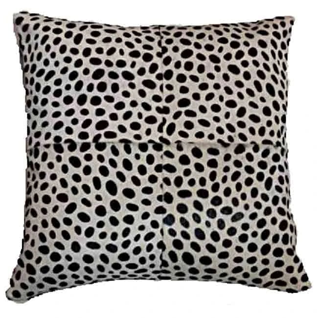 Cheetah Print on White Cowhide Accent Pillows 18" x 18" - Your Western Decor
