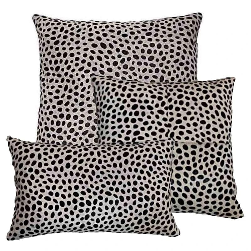 Cheetah Print on White Cowhide Accent Pillows - Your Western Decor