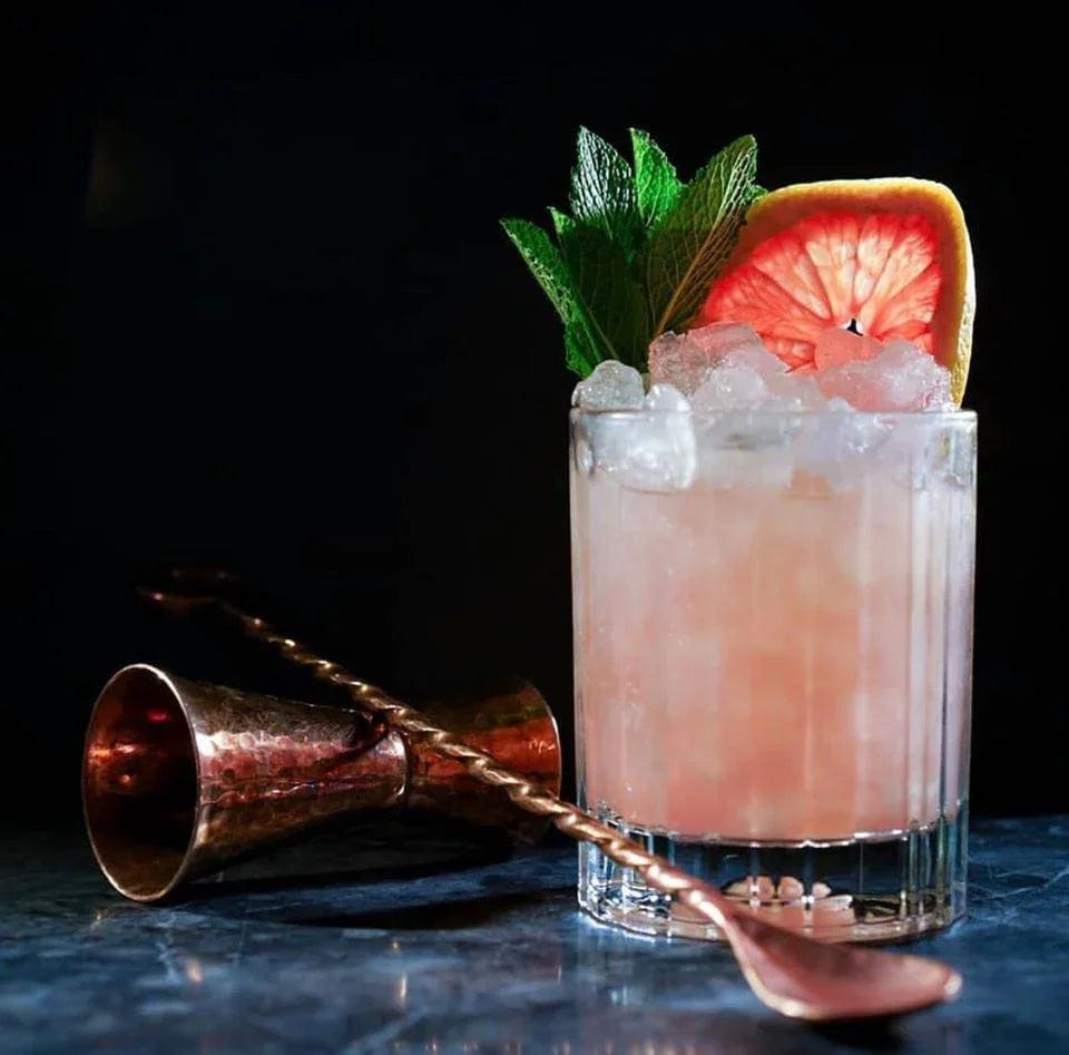 Copper jigger and ringer mixing spoon - Your Western Decor