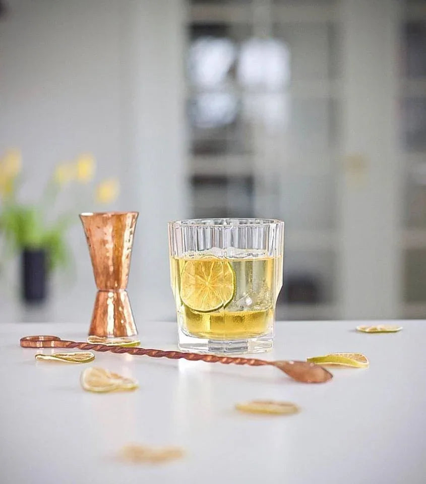 Copper jigger and ringer mixing spoon - Your Western Decor