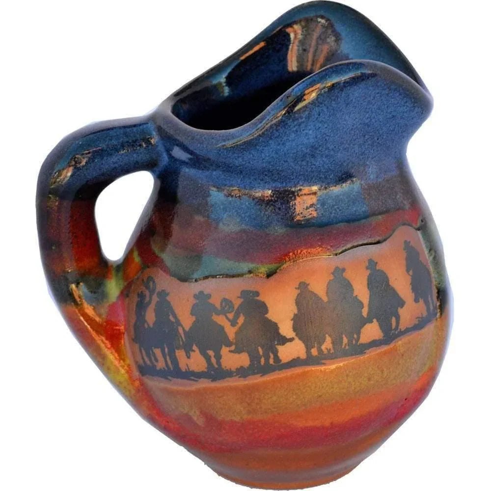 Cowboy Posse 8 oz Stoneware Creamer Pitcher - Your Western Decor, LLC